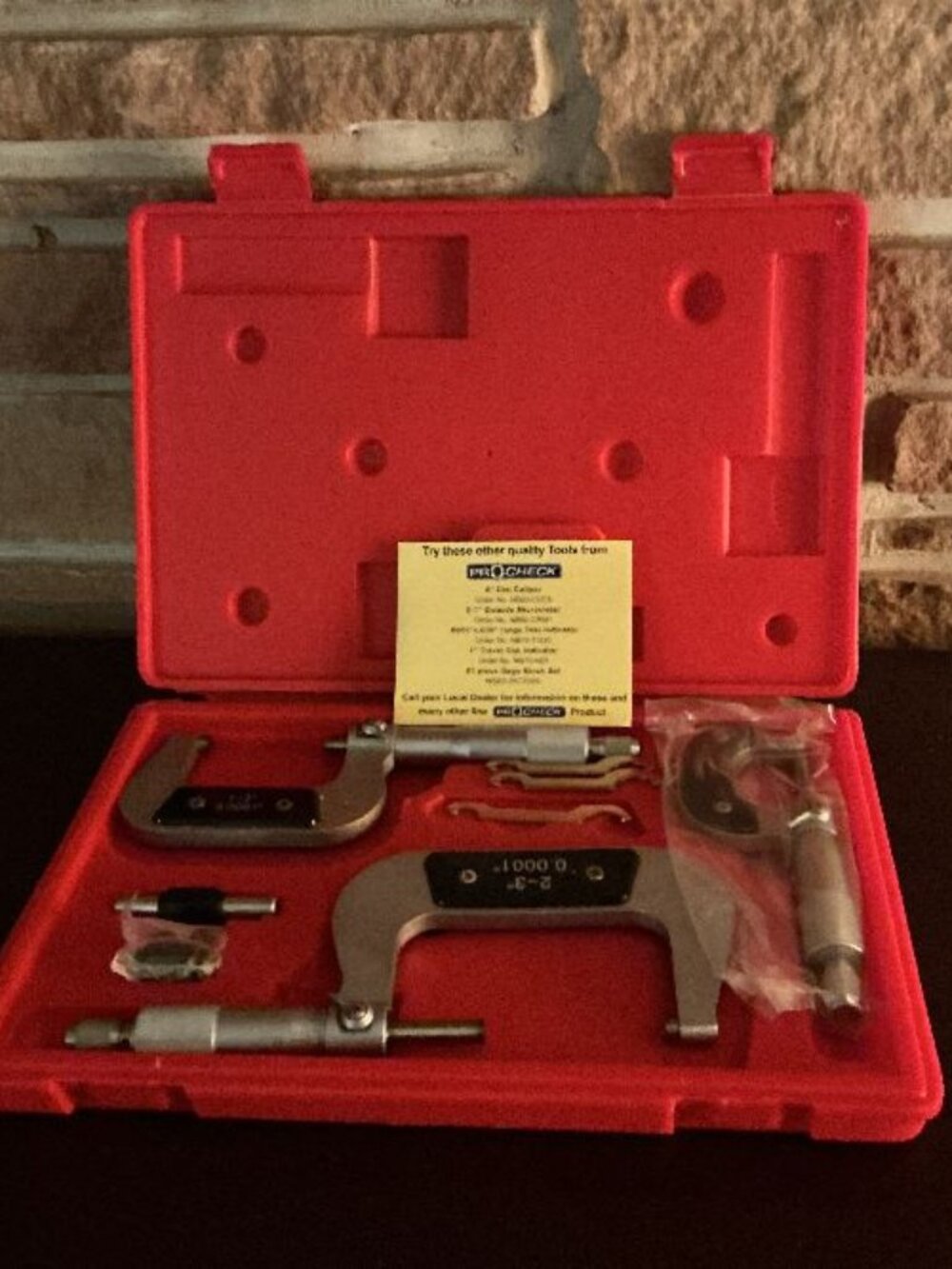 Micrometer Set Carbide Tipped Faces in Case 1", 2", 0-3" Outside Ratchet
